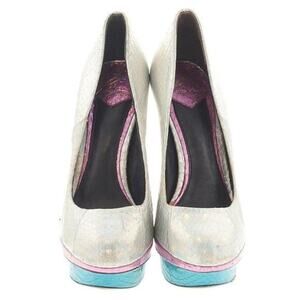 B Brian Atwood Fontanne Metallic Platform Heel